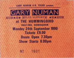 Gary Numan Ticket Birmingham  March 1991
